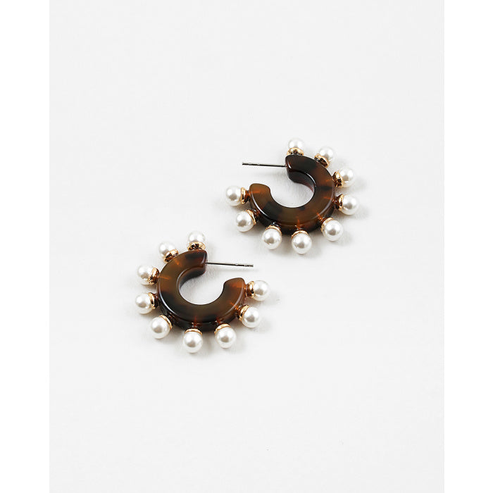 Mini tortoise sales hoop earrings