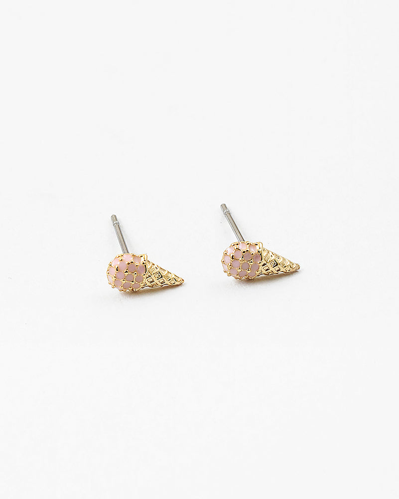 Ice Cream Cone Stud Earrings