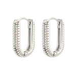 Delphine Hoop Earrings - Silver