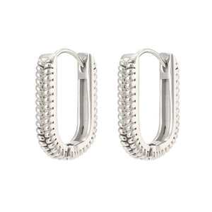 Delphine Hoop Earrings - Silver