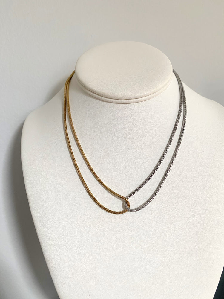 Intertwined Two Tone Necklace