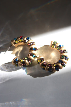 Rock 'n' Roll Hoop Earrings - Multicolored