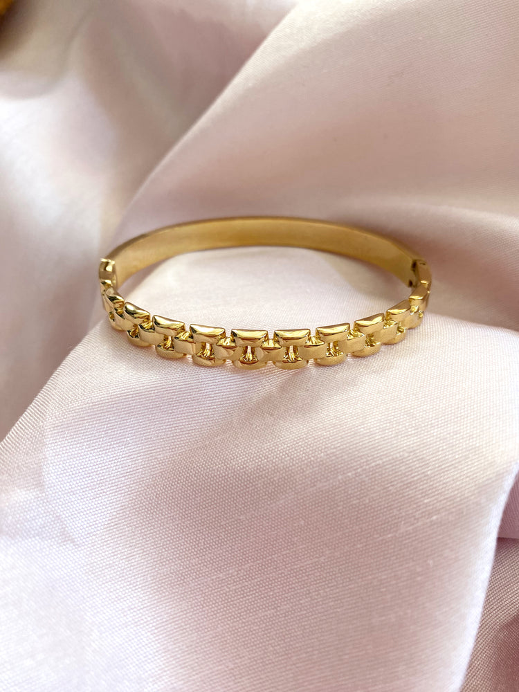 Watch Chain Bangle Bracelet - Gold