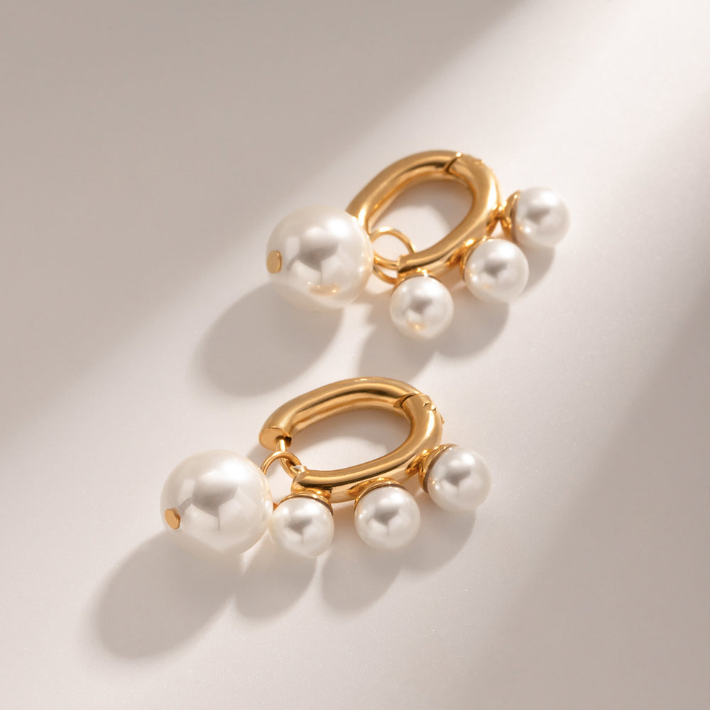 Kingston Pearl Hoop Earrings