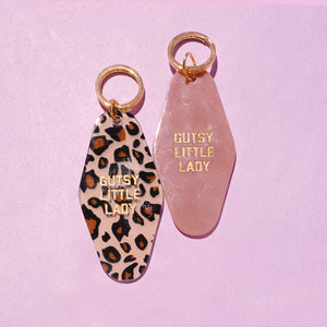 Leopard Gutsy Little Lady Motel Keytag