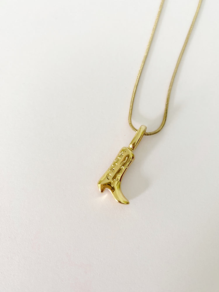 Jolene Boot Necklace - Gold