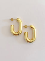 Flash Hoop Earrings - Gold