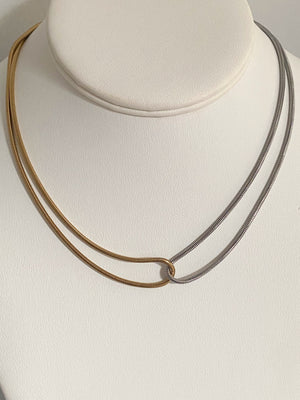 Intertwined Two Tone Necklace