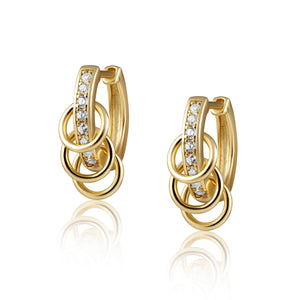 Bella Huggie Hoop Earrings - Gold