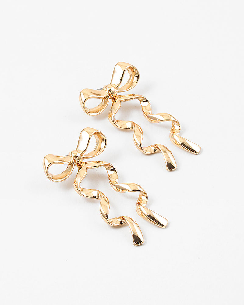 Bow Drop Statement Earrings