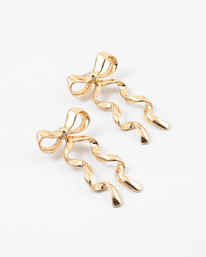 Bow Drop Statement Earrings