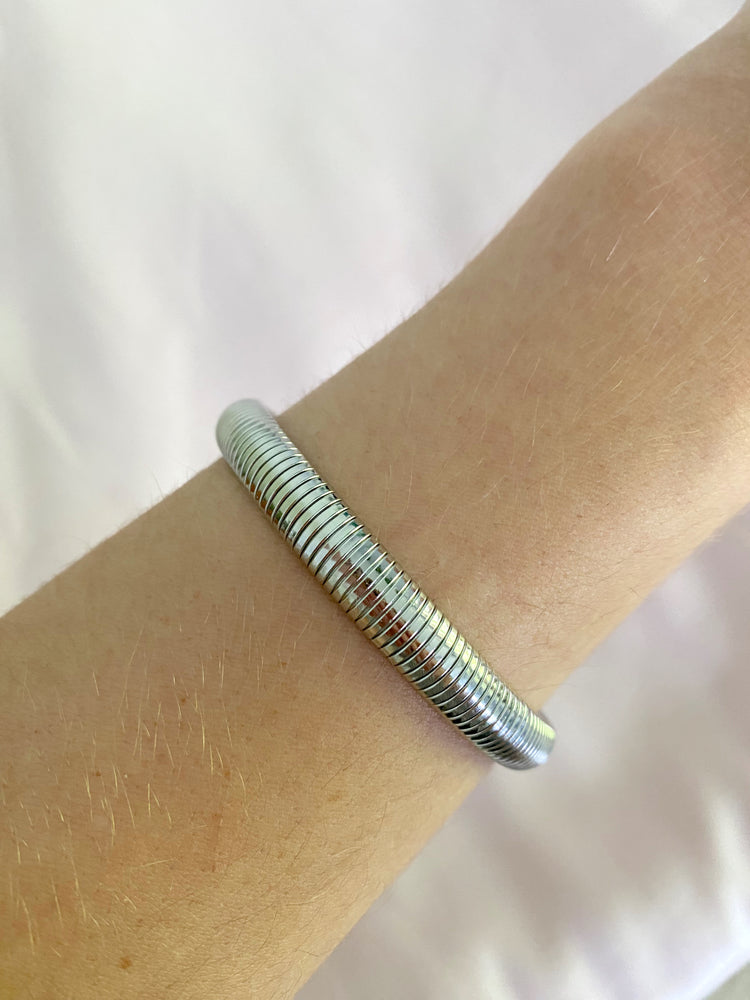 Thin Alma Bangle Bracelet - Silver