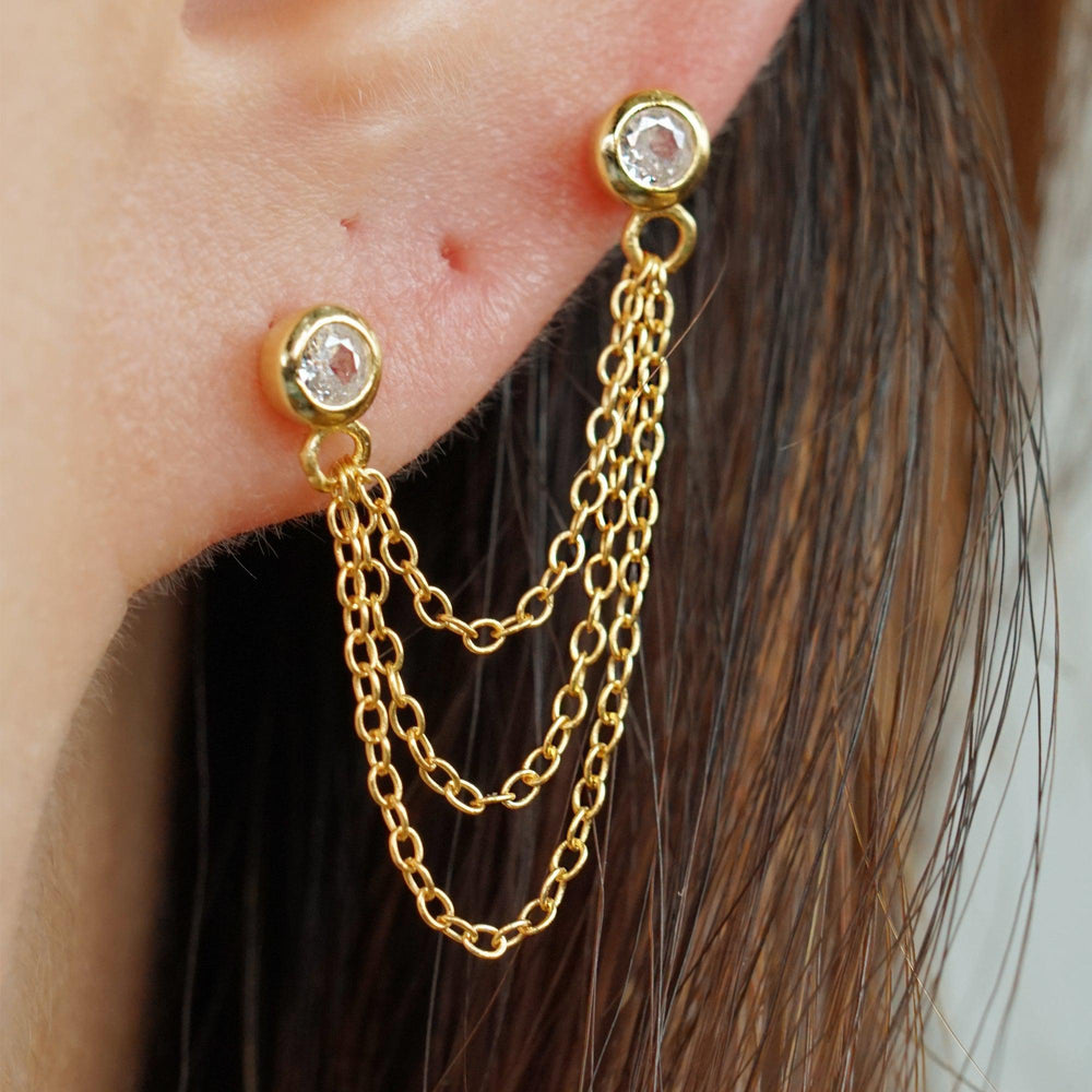 Erica Connected Chain Earring