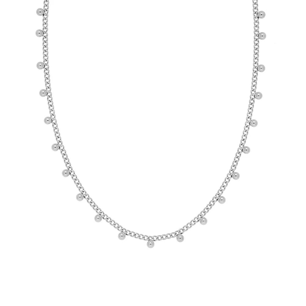 Bailey Ball Chain Necklace - Silver