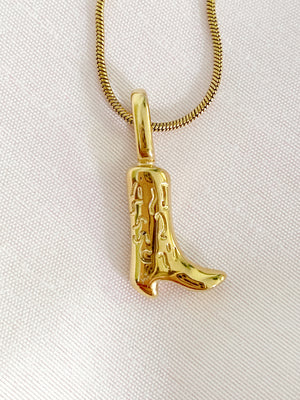 Jolene Boot Necklace - Gold