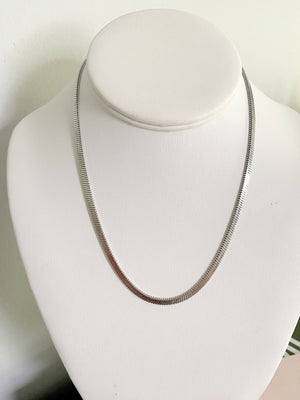 Tatum Snake Chain Necklace - Silver