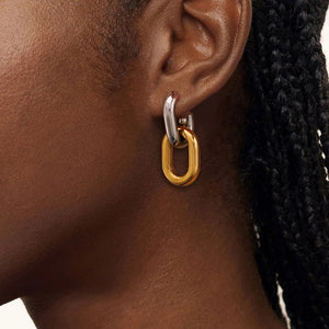 Two Tone Antoni Drop Earring