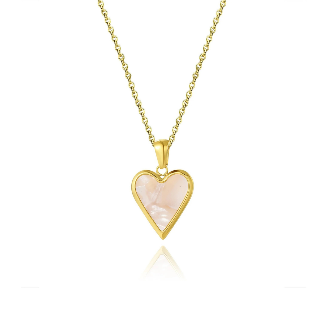 Mother of Pearl Heart Necklace