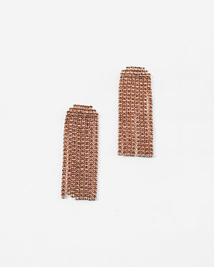 Rose Gold Fringe Earrings