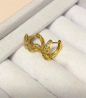 Bella Huggie Hoop Earrings - Gold