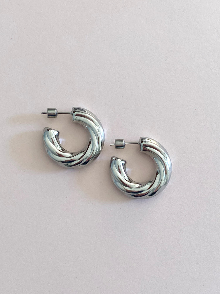 Blythe Hoop Earrings - Silver