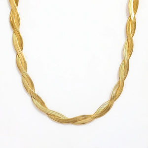 Herringbone Twist Chain Necklace