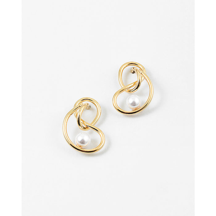 Sculpted Pearl Statement Stud Earrings