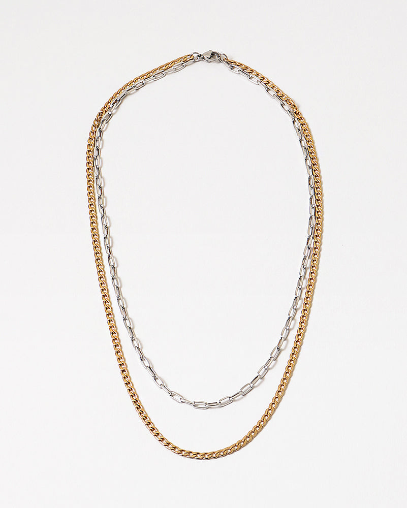 Double Layered Two Tone Necklace