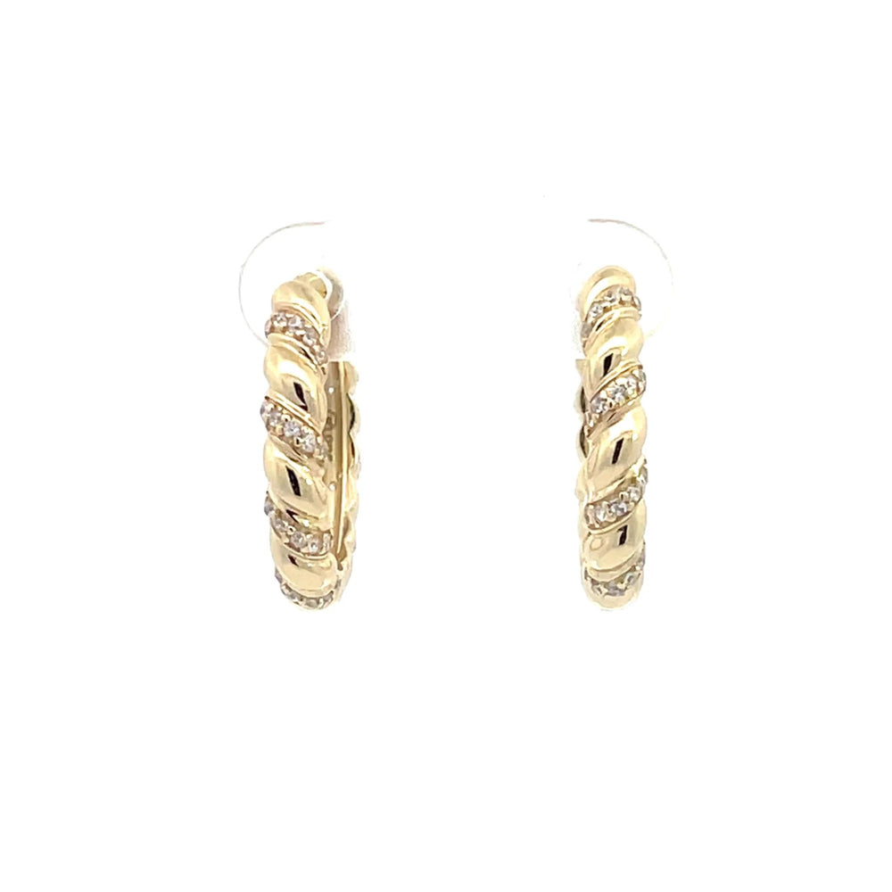 Ezra Embellished Huggie Hoop Earrings