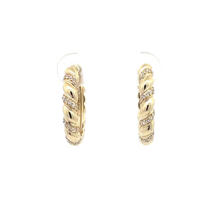 Ezra Embellished Huggie Hoop Earrings