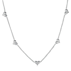 Queen of Hearts Necklace - Silver