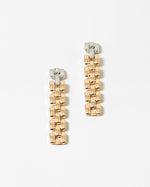 Two Tone Chain Drop Earrings