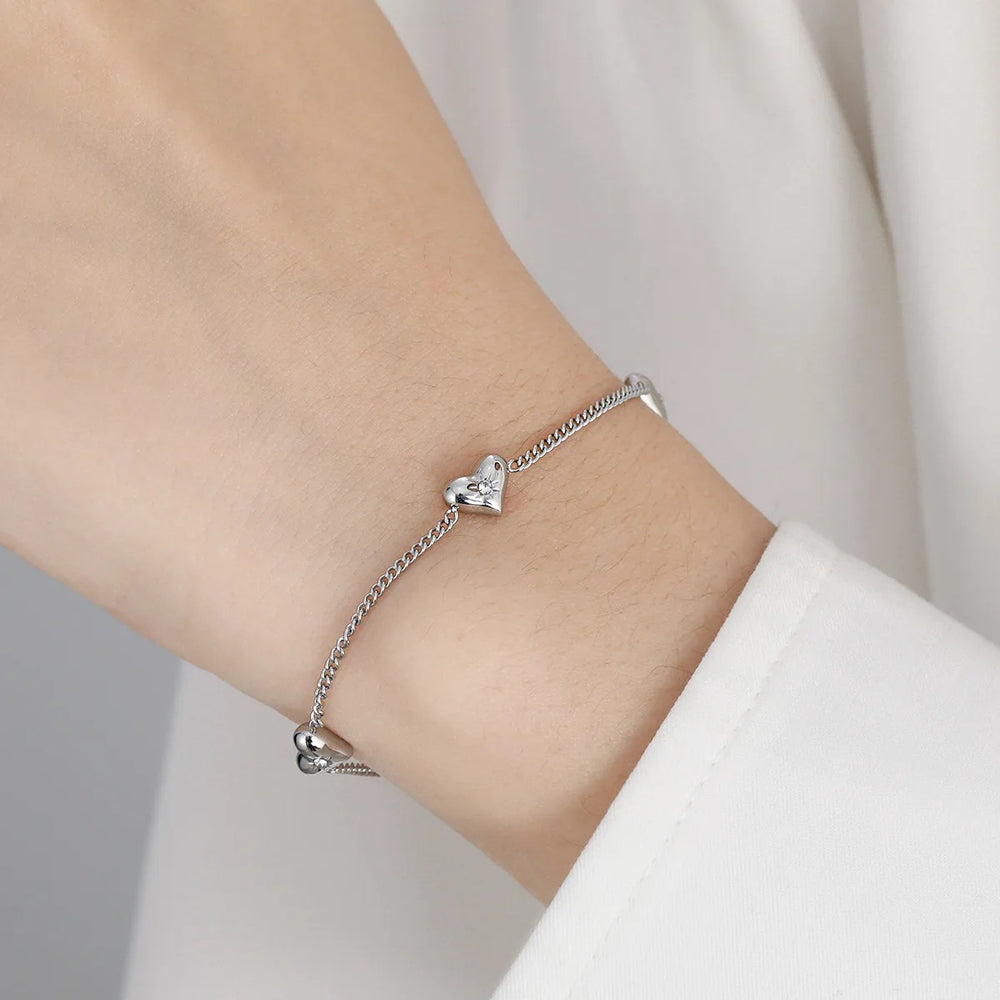 Queen of Hearts Bracelet Silver