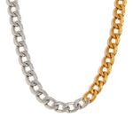 Two Tone Curb Chain Necklace