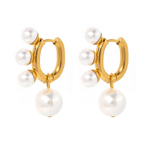 Kingston Pearl Hoop Earrings