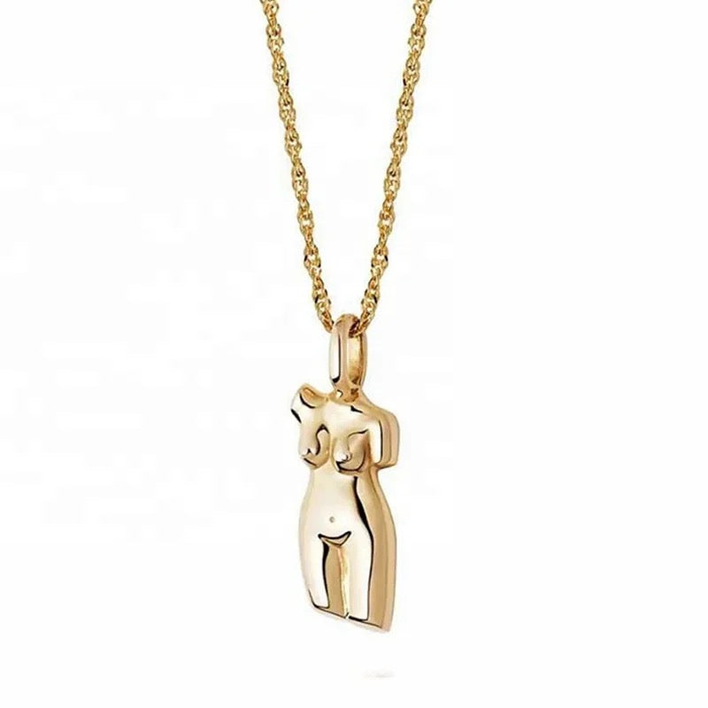 Goddess Pendant Necklace - Gold