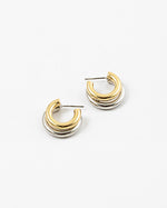 Two Tone Layered Hoop Earrings