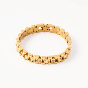 Crystal Rolly Bracelet Gold