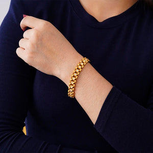 Crystal Rolly Bracelet Gold