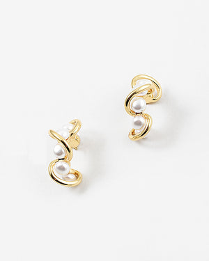 Gallery Pearl Hoop Earrings