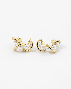 Gallery Pearl Hoop Earrings