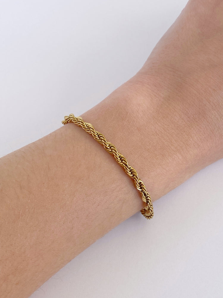 Taylor Rope Chain Bracelet - Gold